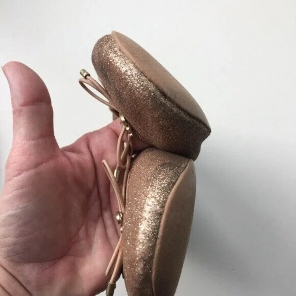 Sam‎ Edelman Glitter Gold  Ballet Flats 6.5 Womens